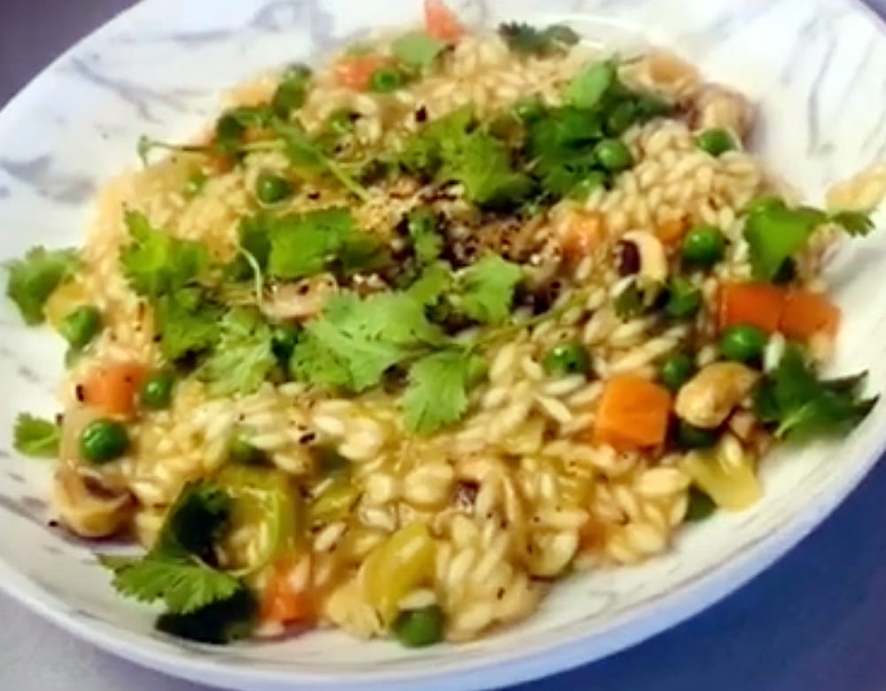 Creamy Low-Protein Spring Vegetable Risotto